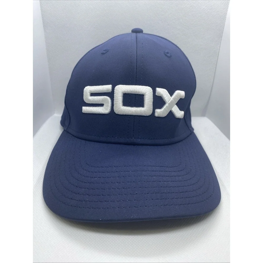 Chicago White Sox MLB Hat Fitted Flex Navy S-M Dome Headwear Baseball